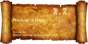 Montag Kinga névjegykártya