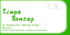 kinga montag business card